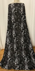 100% Silk Twill Black White Abstract Snake Skin Luxury Fabric By The Yard 54″ W