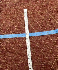 Burgundy Gold Diamond Print Upholstery Fabric 4 Yards Plus 15 Inches x 54″