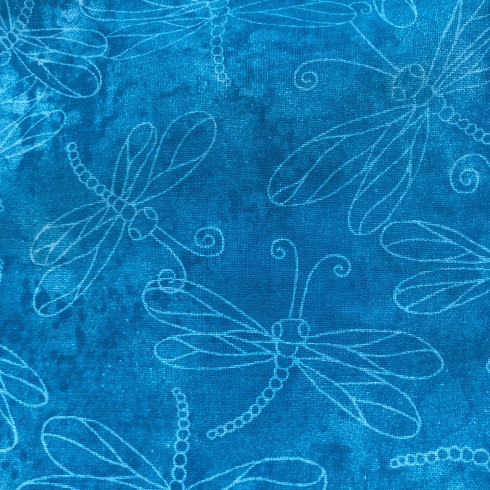 Fabric Traditions Fabric Turquoise Dragonflies 108” X 45 100% cotton #2401 2007