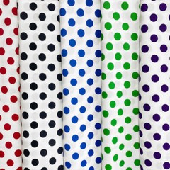 Polka Dot Large (2cm) Printed Fabric White Back 100% Cotton 58/60″ Wide Sold BTY