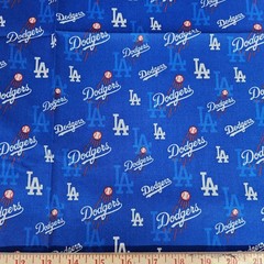 MLB Los Angeles Dodgers 6642-B Cotton Fabric by the Yard Free Shipping!!!!
