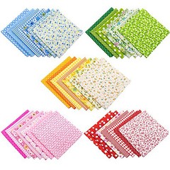 AUEAR Cotton Print Fabric Bundle Squares 9.8″x9.8″ Quilting 35 Pack Style a