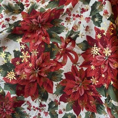 Gold Gilded Christmas Table/Curtain Fabric by The Yard 60in Wide Cut Continuous