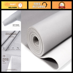 Auto Headliner Fabric 142″ L x 60″ W Foam Backing – Gray Mesh Replacement Materi
