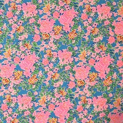 Lilly Pulitzer Cotton Poplin Fabric Multi Rose To The Occasion 36″ X 57″