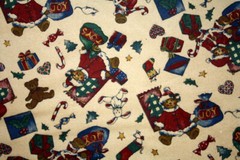 JOY OF TOYS ON TAN FLANNELBY FAYE BURGOS FOR MARCUS – 100% COTTON FABRIC