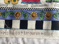 3.10 Yards 44″ W Vintage 100% Cotton “Whimsical Bunnies” fabric by Kari Pearson