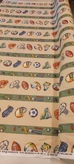 Bloomcraft Screen Print Sports Cotton Fabric Baseball Football Stain Repellent