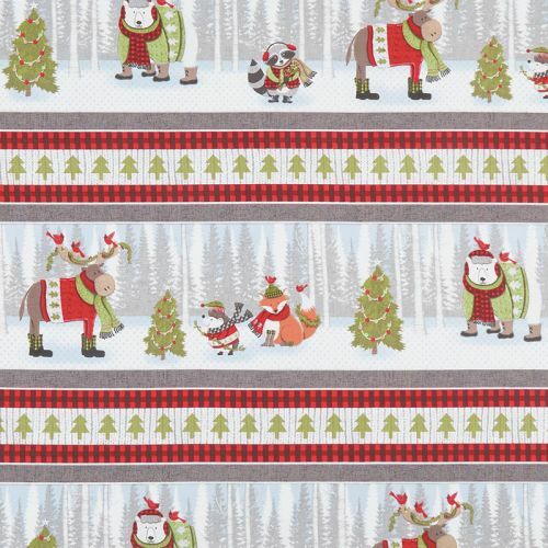 Cozy Critters By Wilmington Prints – Multi Repeating Stripe #11161-193