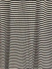 100% Rayon Knit Black White Horizontal Striped Fabric By the Yard 60″ Wide