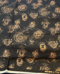 Heavy Metal Ro Gregg Northcott Copper Metallic on Black Cotton Quilting Fabric
