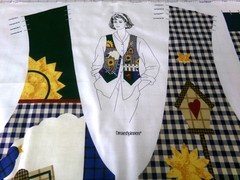 Lot of 3 Adult Vest Panels. Two Springtime, One Birdhouse Bungalow. A26-103