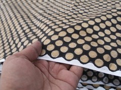 NO TARRIF CHARGES 100%✅ 7 Yard Black Gold Hand Block 100%Cotton Fabric ZK_288