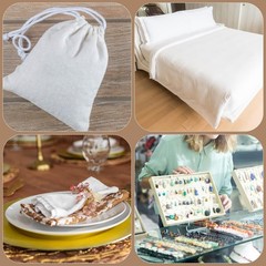 5 Yards White Bleached Muslin Cotton Fabric 59 Inch Wide Sewing Crafts