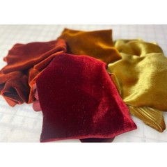 Silk VELVET Autumn Fabric Sample Set Remnants Lot 6″x45″ each