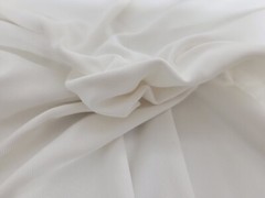 White Nylon Spandex 1×1 Rib Knit Fabric by the Yard 7/22