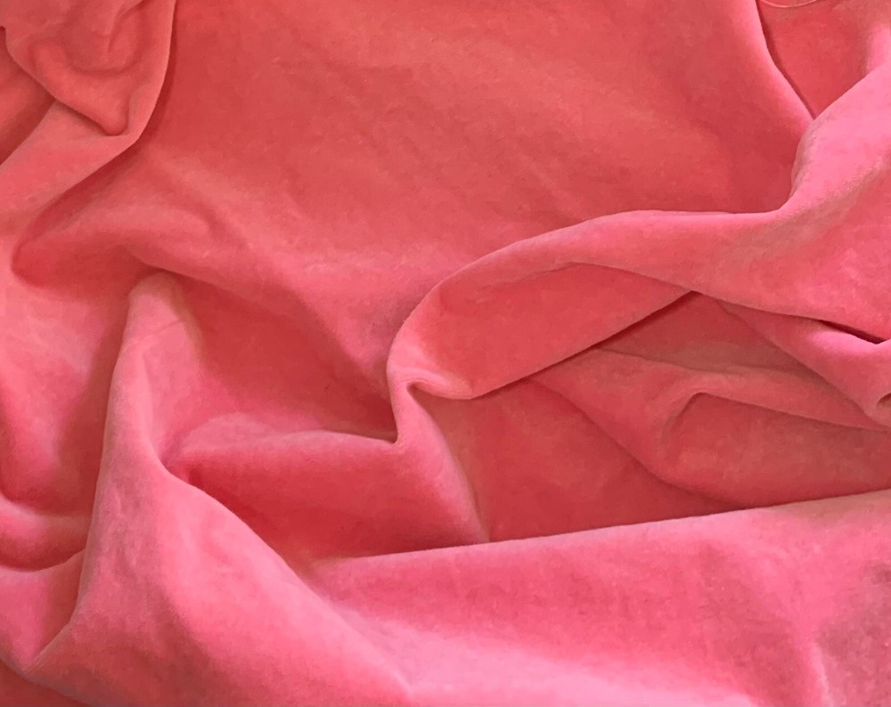 Hand Dyed Flamingo Pink – Cotton Velveteen Fabric