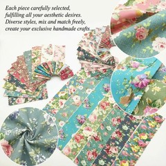42 Pcs Jelly Roll Fabric Strips Quilting 2.6 Inch Precut Cotton Bundles Floral