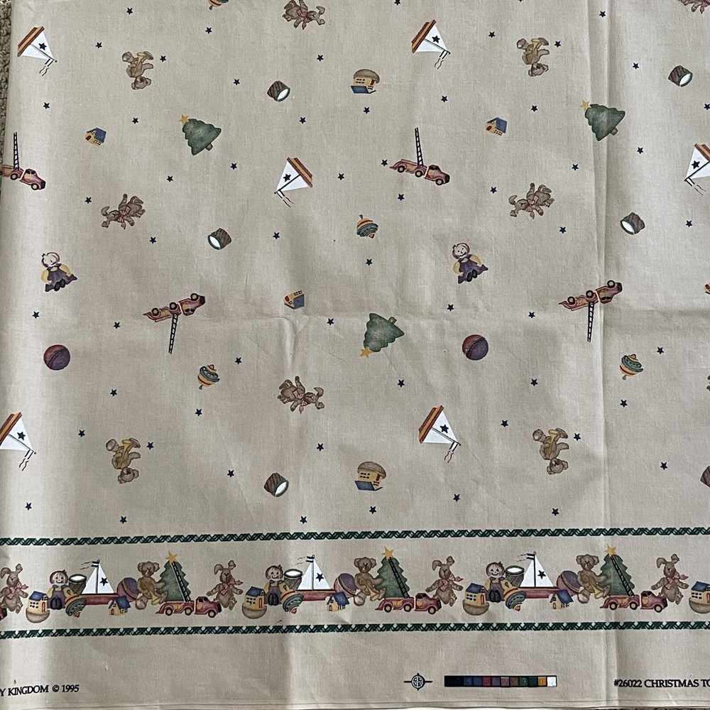 Daisy Kingdom 26022 Christmas Tot Border Past & Presents Fabric 2 Yards 1995