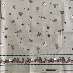 Daisy Kingdom 26022 Christmas Tot Border Past & Presents Fabric 2 Yards 1995