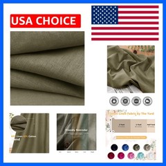 Linen Linen Cotton Fabric 1 Yard 61″ Wide, Linen Cotton Blend | Breathable 60…
