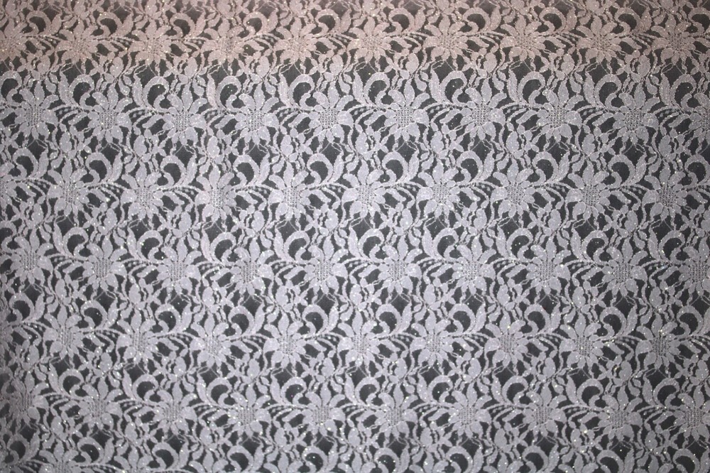 EMBROIDERED FLORAL LACE FABRIC WITH BEAD SPARKLE LT BABY PINK 55″ WIDE BY YARD