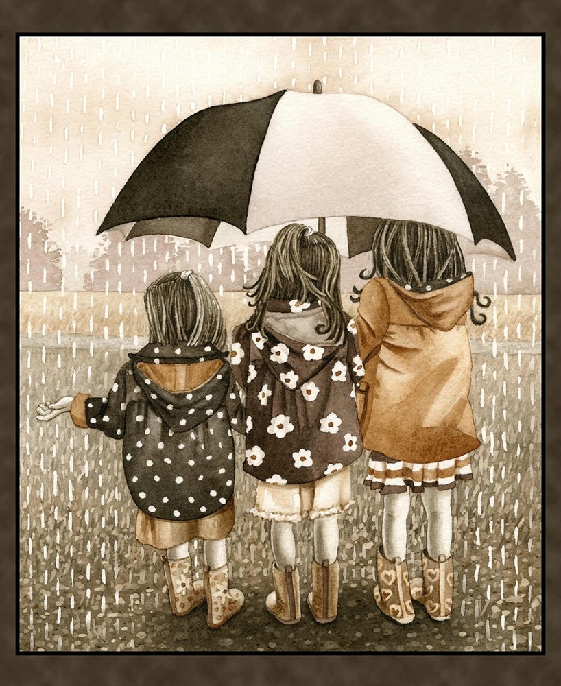 Friends Forever panel 36″X44″ For Elizabeth Studio