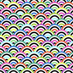 Studio E Black & White w/ A Touch of Bright Rainbow Cotton Fabric By Yard