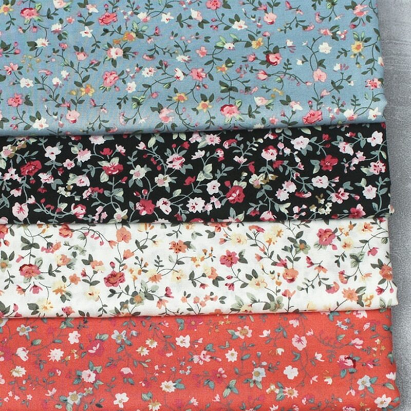 1Yard*147cm Ethnic Shirt Material Natural Cotton Poplin Fabric Calico