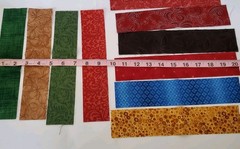 Cotton Fabric Lot Christmas Poinsettia Florals Quilting Strips Dianna Marcum