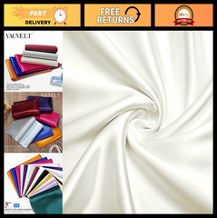Ivory White Charmeuse Satin Fabric 60″ Wide, Soft & Shiny for Bridal, Crafts, Se