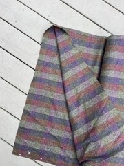 Stevens Forstmann Woolens WOOL MOHAIR FABRIC Blue Red Gray LARGE BOLT Vintage