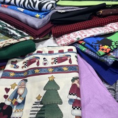 26 Fabric Lot Large Remnant Pieces 13 lbs-Most 1 Yard or More