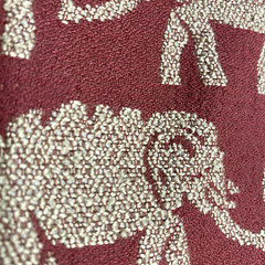 Duralee Red Elephant 15451 Driftwood Decor Fabric Remnant #11