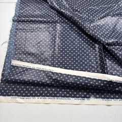 vintage dupont upholstery fabric blue floral cotton 63×54 1.75 yards