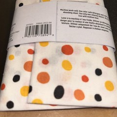 Loops & Threads Halloween Fabric 1 Yard 36″ x 44″ Orange Yellow White Black Dots