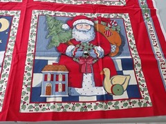 Vintage Fabric Traditions Susan Winget Christmas Santa Quilt Panel Blocks #2021