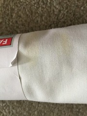 Fabric Solid White Color 100% Polyester Dry Clean Only 54′” Wide 25″ Long Remnan