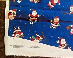 Sporty Santa Boxer Shorts Adult S M L Cut Sew Panel Complete For WHITE ELEPHANT