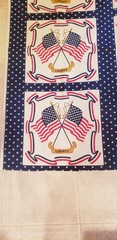 Vintage American Flag Fabric 52″x45″ Made in USA
