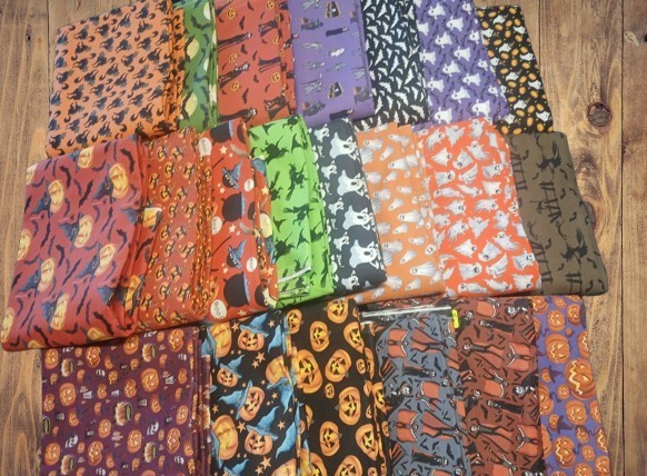 Assorted Halloween Bundle #1 Flat Fold Assortment 21 Yard Bundle Cotton Fabric