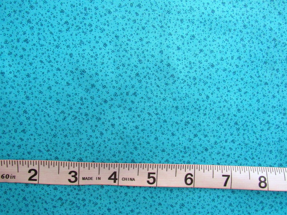 1 yd 100% Cotton Fabric Blue with Bubble Like Dots