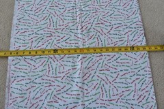 By 1/2 Yd, Red & Green Christmas Phrases on White, Quilting Treasures, P6850