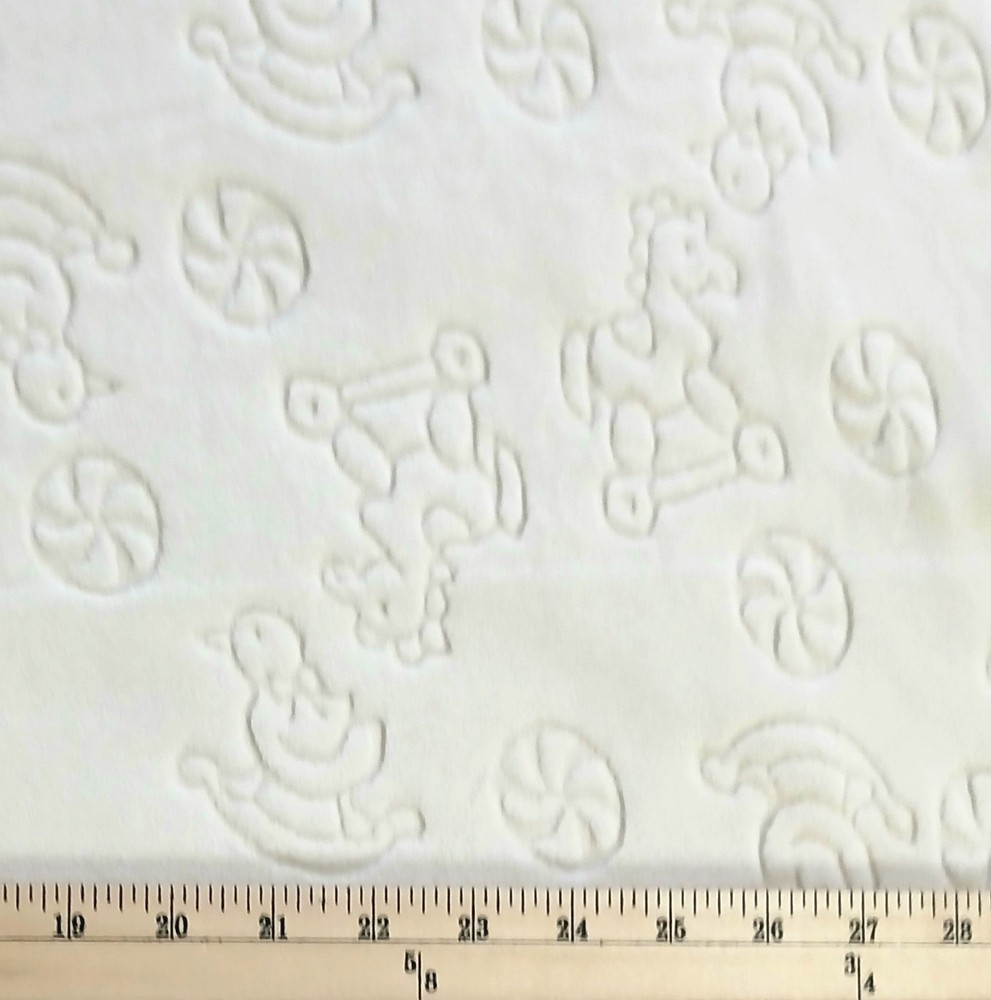 Sculpted Fleece Anti-Pill Rocking Horses Ducks Fabric Print by Yard A326.29