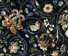 HOUSE OF HACKNEY CURTAIN FABRIC DESIGN Gaia Velvet 2 METRES MIDNIGHT