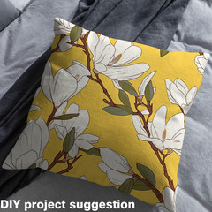 Magnolia Flannel Fabric by the Yard Floral Soft Not Stretchy Fabric for Kids DIY