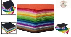 Nonwoven Craft Felt Squares – 4″x4″ 42pcs Assorted Colors for Endless Creativity