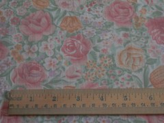 Vintage Wamsutta Fabric Pink and Peach Cotton Flowered Pastels