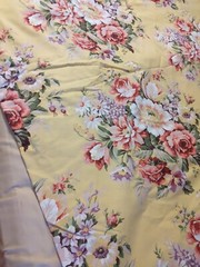 RALPH LAUREN BROOKE LARGE Florals Yellow FABRIC Cotton XLarge Piece 9 Yards New