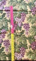 VTG Joan Kessler CONCORD Purple Grapes & Vines on Tan BTHY